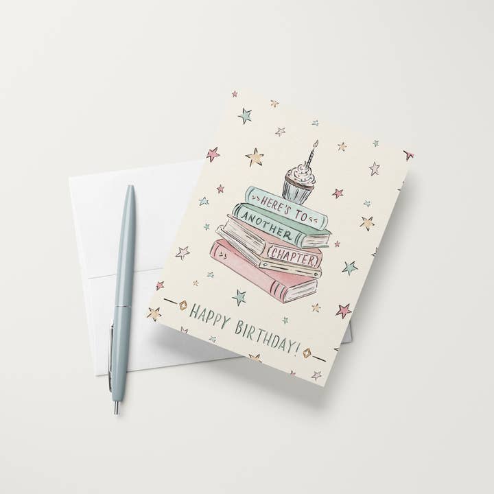 The Scribblist - Wholesale Birthday Card - Here's To Another Chapter Book Birthday Card1
