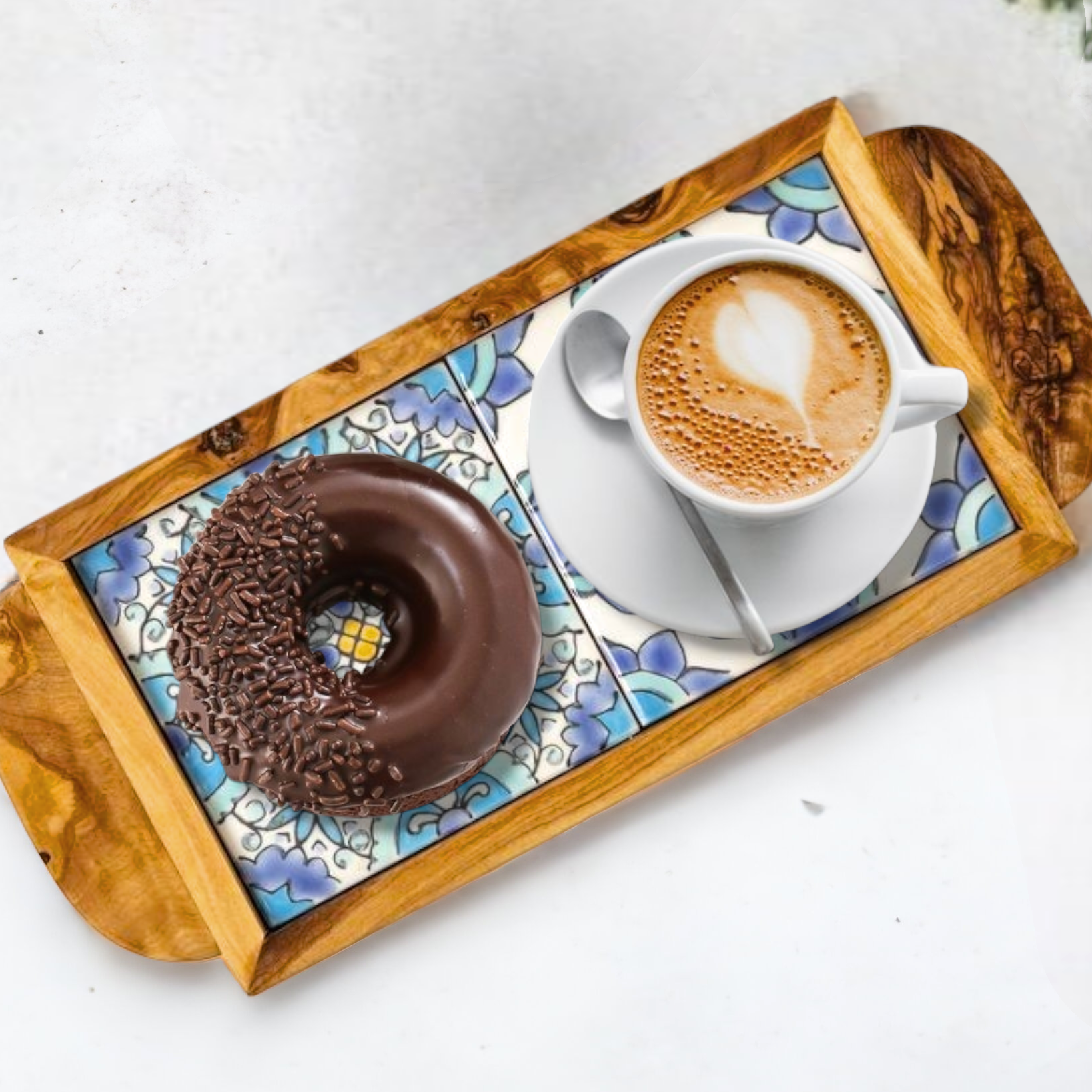 Kamsah - Vendita all'ingrosso Vassoi da portata - Vassoio da portata in legno d'ulivo con manici ergonomici, Sidi Bou4