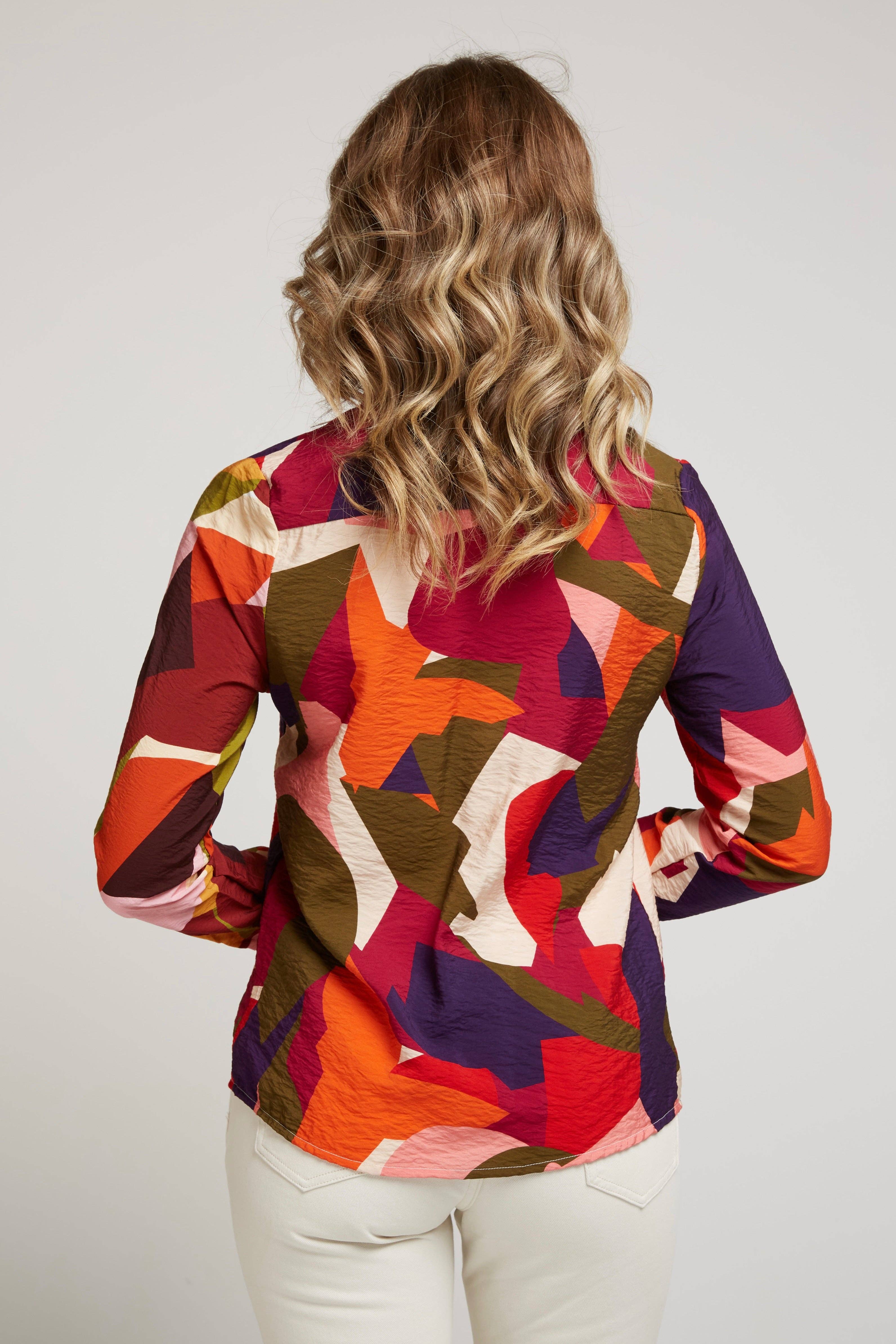 Andy & Lucy - Wholesale Shirt - Women's - MANU - Fluid graphic print shirt7