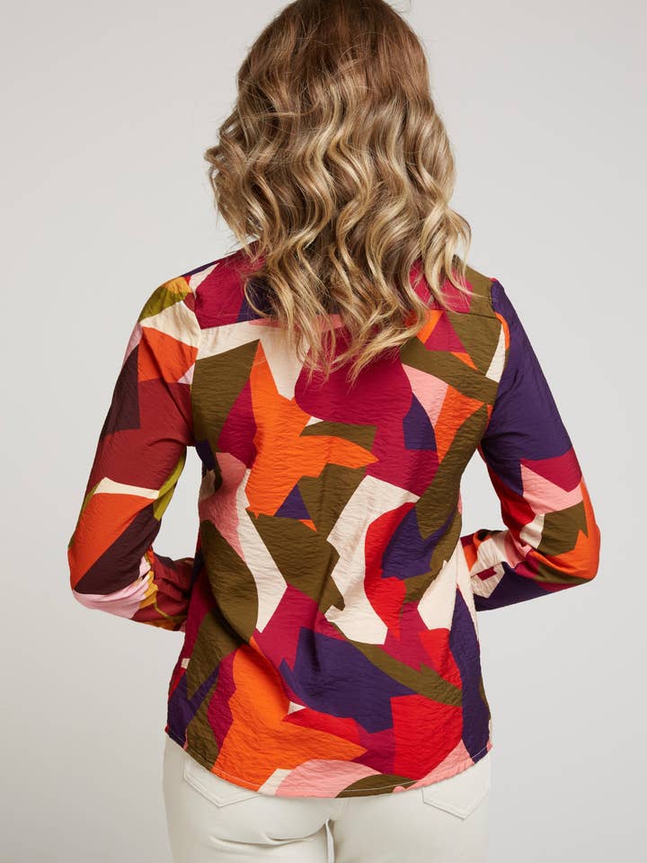 Andy & Lucy - Wholesale Shirt - Women's - MANU - Fluid graphic print shirt7