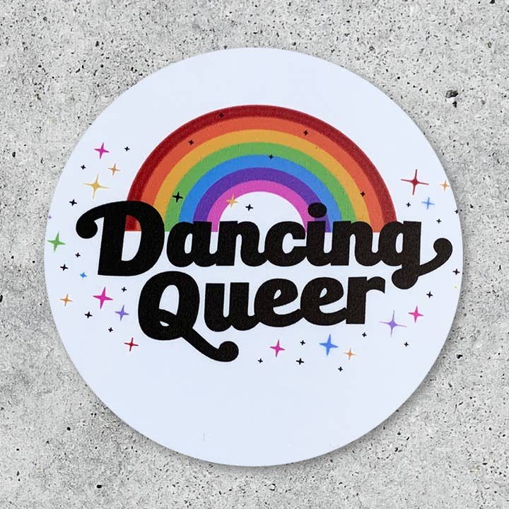 Dancing Queer vinyl sticker for wholesale by Citizen Ruth