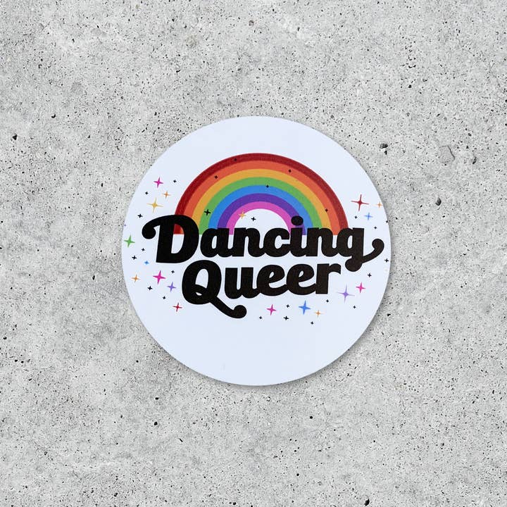 Dancing Queer vinyl sticker for wholesale by Citizen Ruth