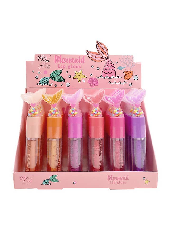 PxLook S-476 Mermaid Lip Gloss - 24pc for wholesale by PINEAPPLE Beauty