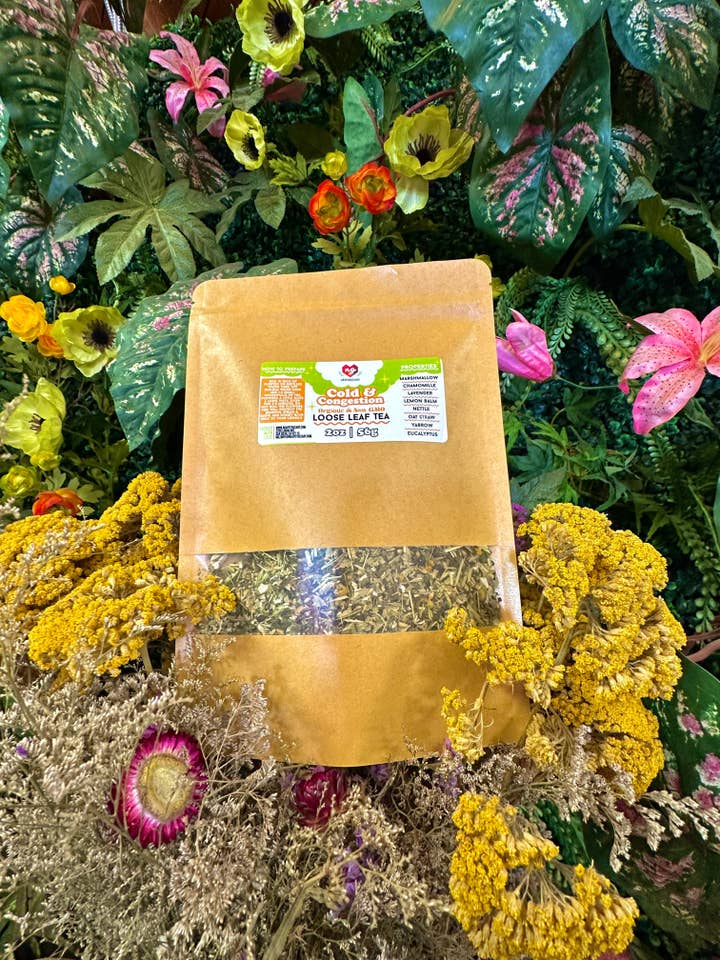 Cold & Congestion | Organic 2oz Loose Leaf Tea for wholesale by NG Apothecary