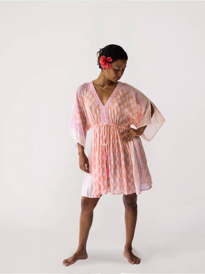 Guava Lane - Wholesale Kaftan – Women's - The Isla Kaftan - Coral Bloom