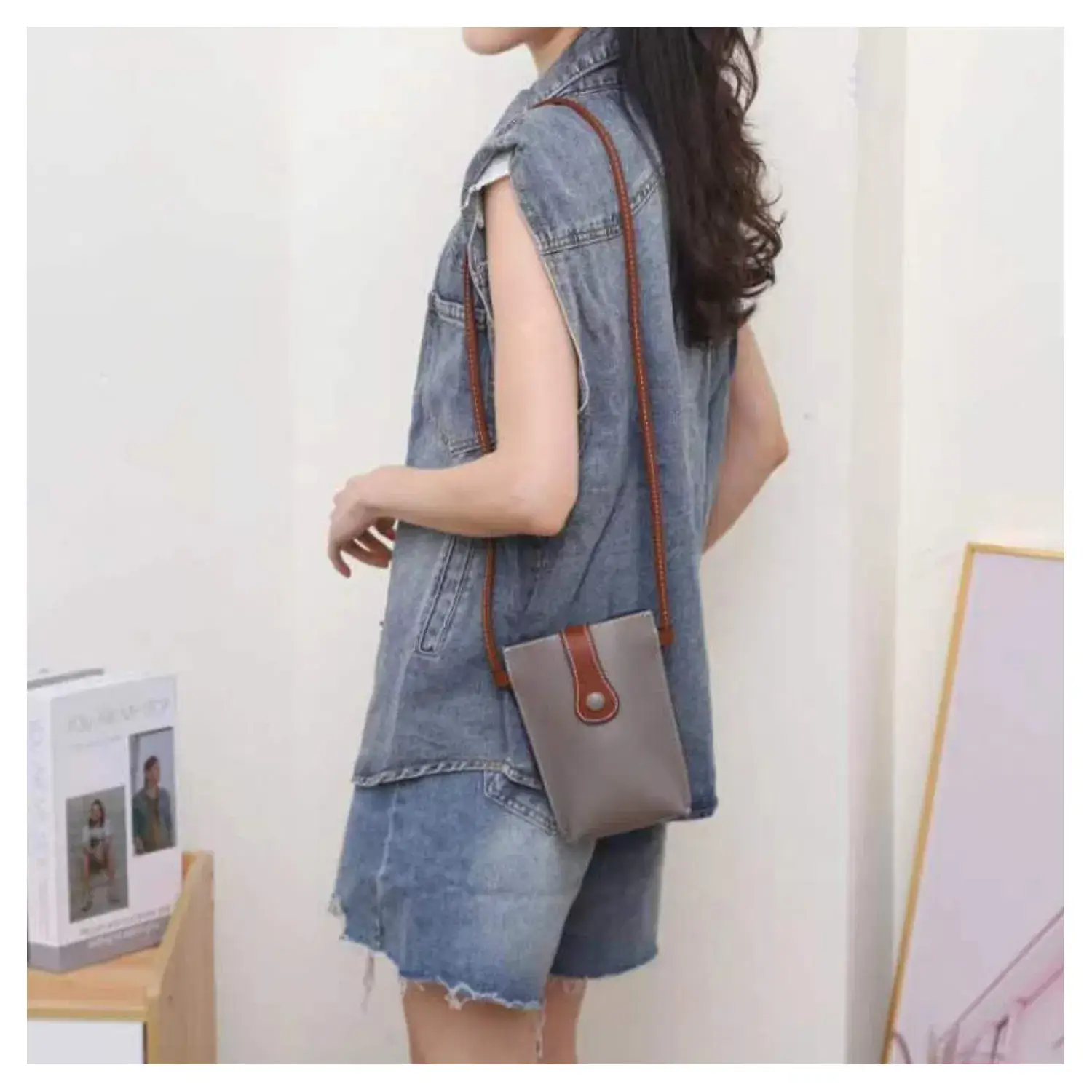 Superbia – wholesale Crossbody bag – Women's – Superbia Genuine Leather Two-Toned Mobile Bag Essential Bag0