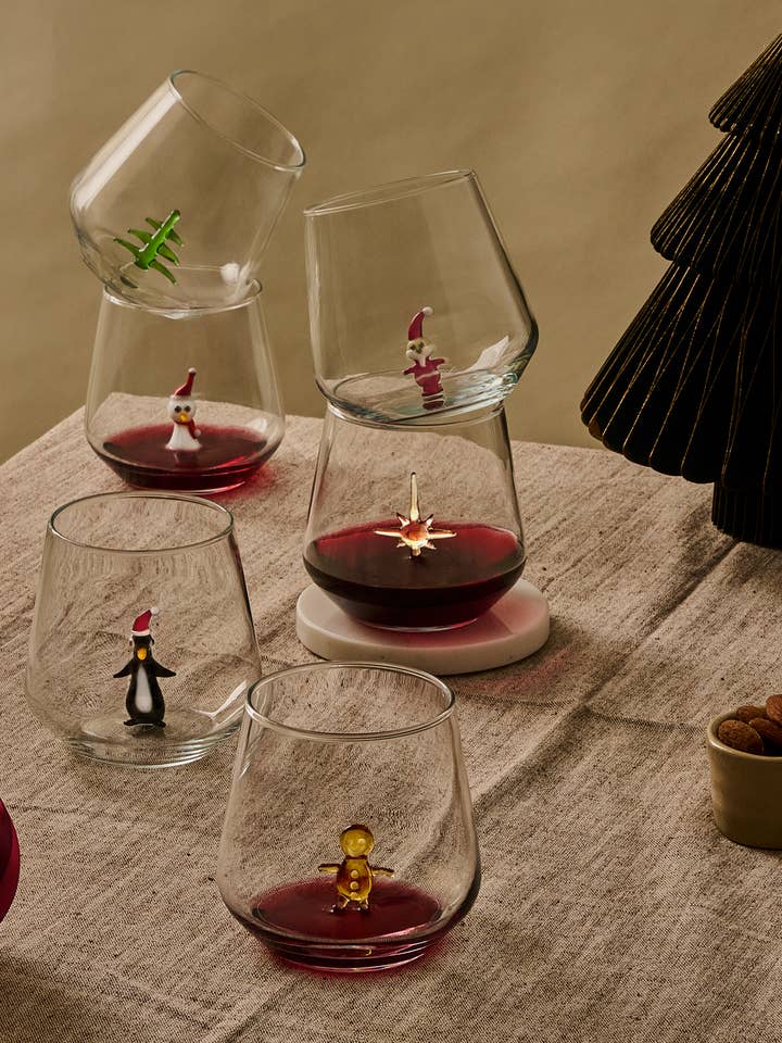 Kerstset (6 stuks) met Murano glasfiguren voor wholesale door Glamuran Berlin