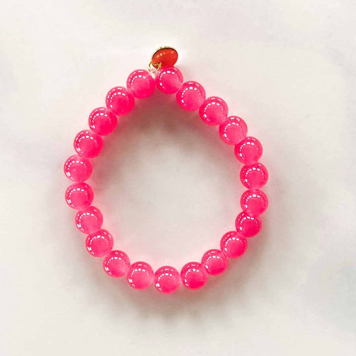 Elastic Fuchsia Jellybeans Bracelet for wholesale by LITCHI