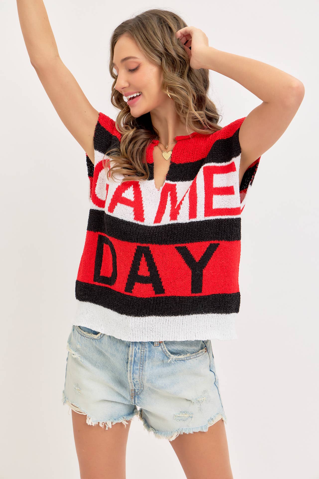 Sweet Lovely by Jen - Vendita all'ingrosso Top in maglia - Donna - GIORNO DELLA PARTITA PERFETTO PER MOSTRARE IL TUO SPIRITO DI SQUADRA CON STILE4