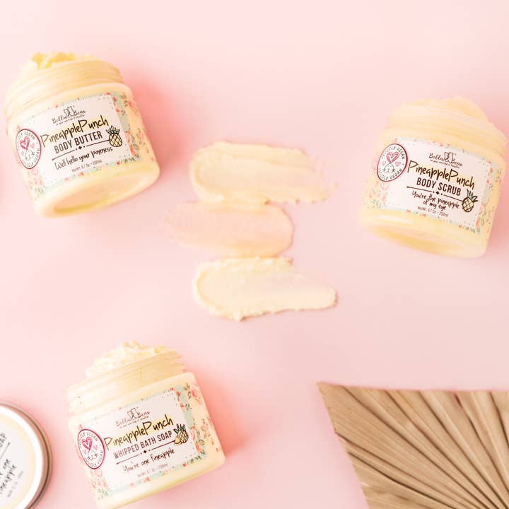 Bella & Bear - Wholesale Whipped Soap - Pineapple Punch Whipped Bath Soap | Shave Cream 6.7oz