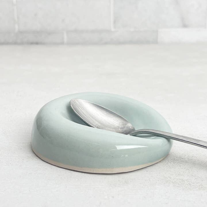 Coffee Spoon Rest Ceramic- Blue for wholesale by scarlettwares