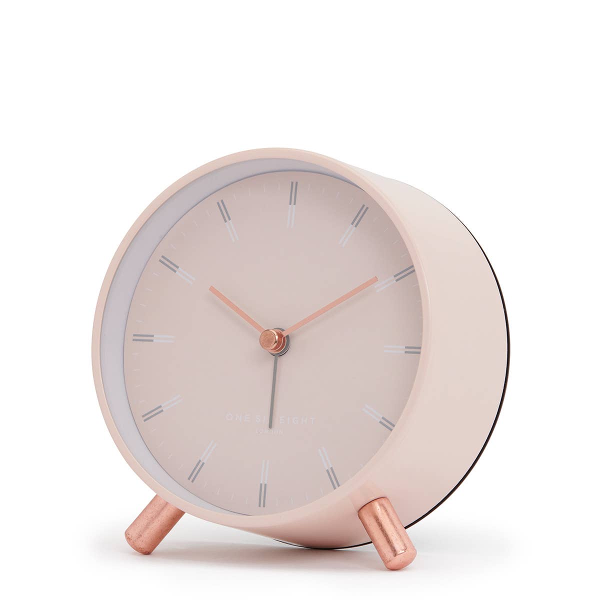 One Six Eight London by PS Home and Living – wholesale Alarm clock – Ellie Blush Silent Alarm Clock2