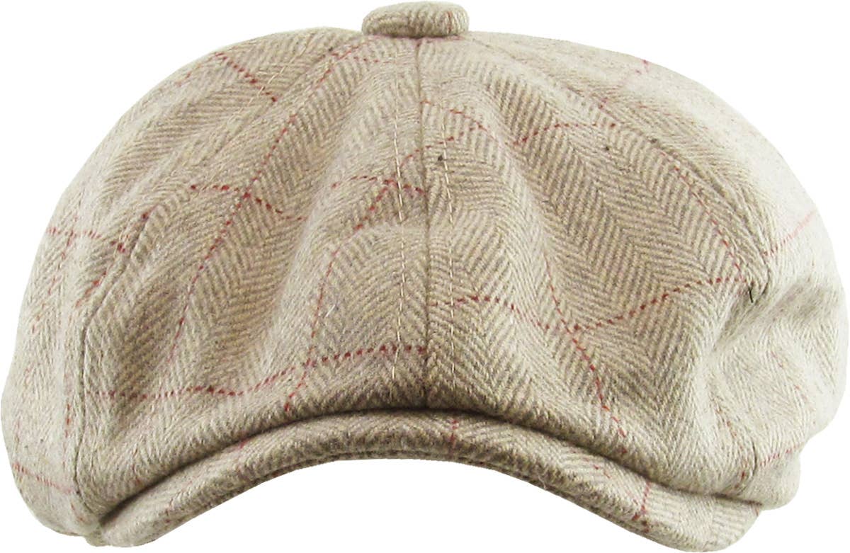 KBETHOS – Boina com pala - Homem por atacado – Botão espinha de peixe Ascot20