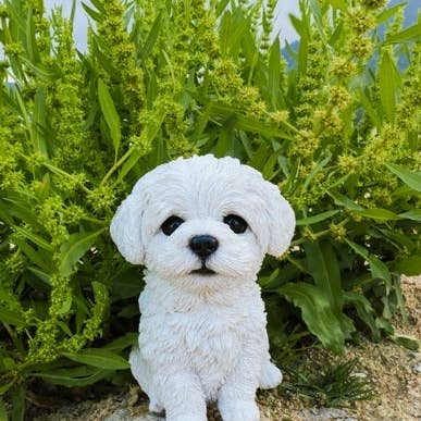 Maltese Puppy Statue for wholesale by Hi-Line Gift Ltd.