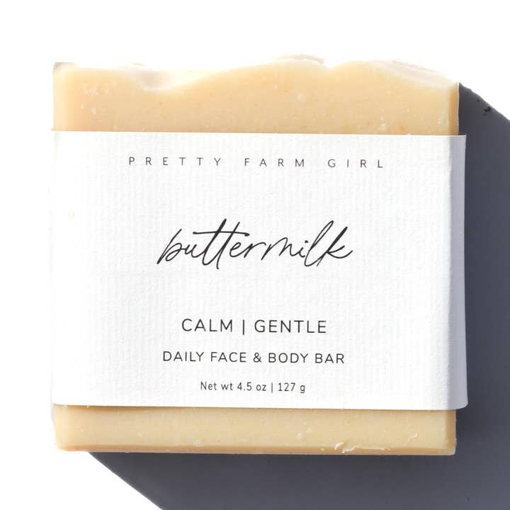 Buttermilk Fragrance Free Handmade Tallow and Goat Milk Soap for wholesale by Pretty farm girl