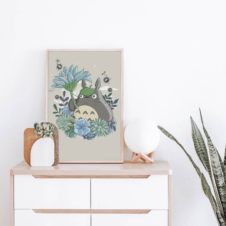 Sarah May Arts - Wholesale Art Print - Forest Spirit Print | Fine Line Anime Floral Art7