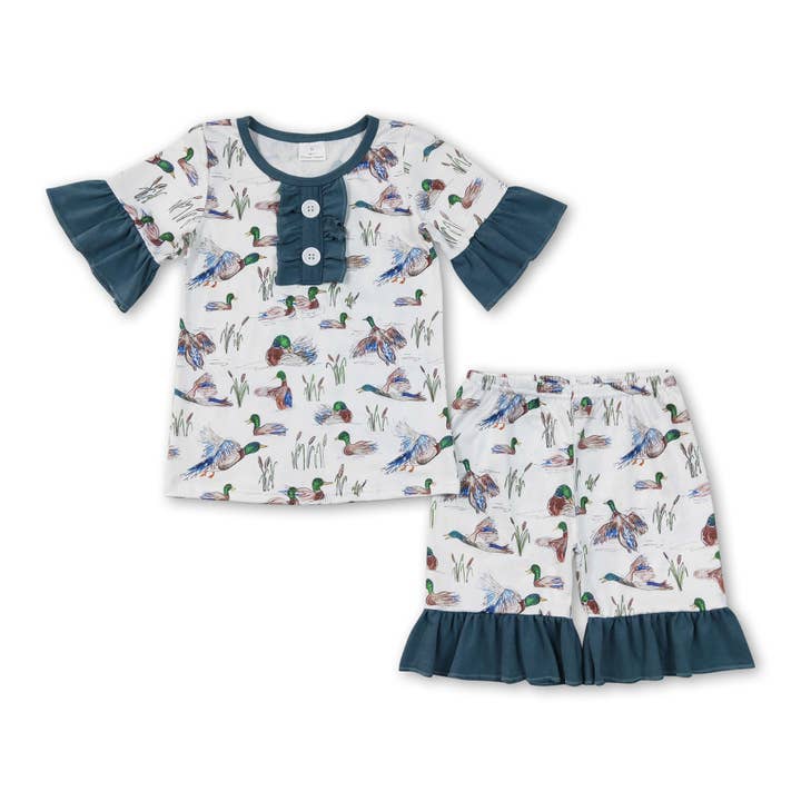 Pyjama à manches courtes en forme de canard pour filles pour la vente par Yawoo Garments