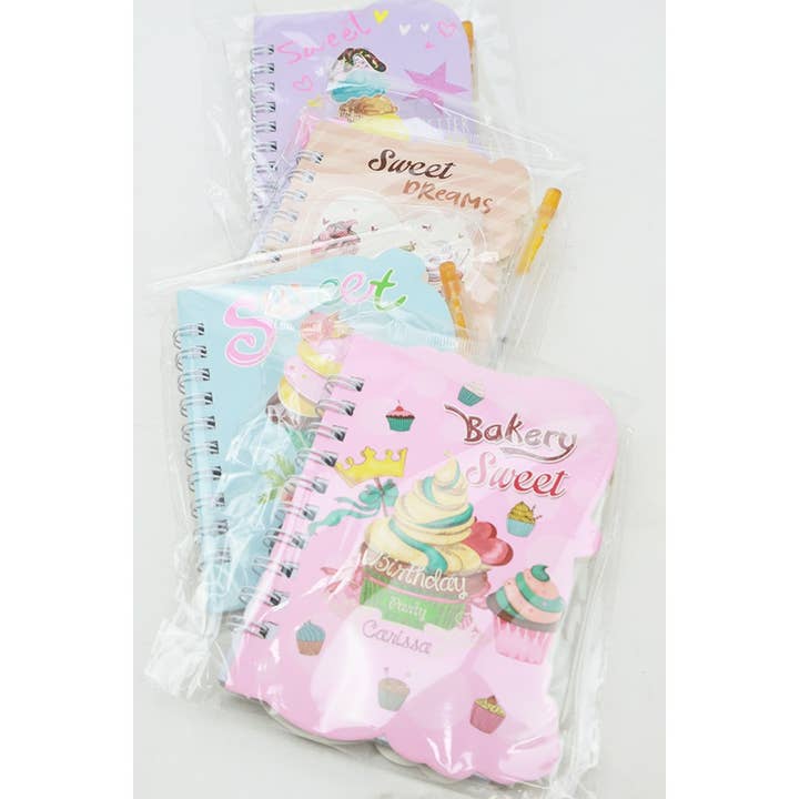 MIX COLOR Ice Cream and Cup Cake NoteBook with Pen Set for wholesale on Faire