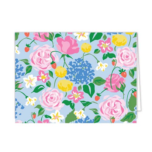 Juego de 10 Tarjetas Plegadas en Stock | Floral de Fresas para venta al por mayor de WH Hostess Social Stationery