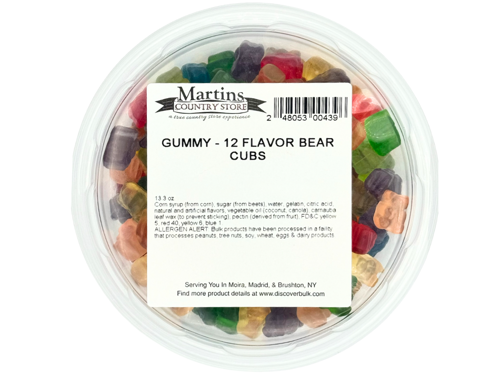 Martin's Country Store LLC - Wholesale Gummy - GUMMY BEAR CUBS-12 FLAVORS 13.3oz3