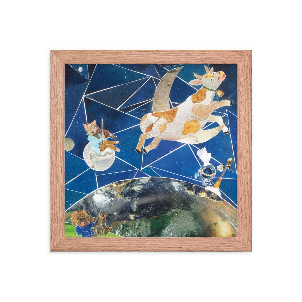 more the merrlier - Wholesale Art Print - Hey Diddle Diddle Collage Art Nursery Print11