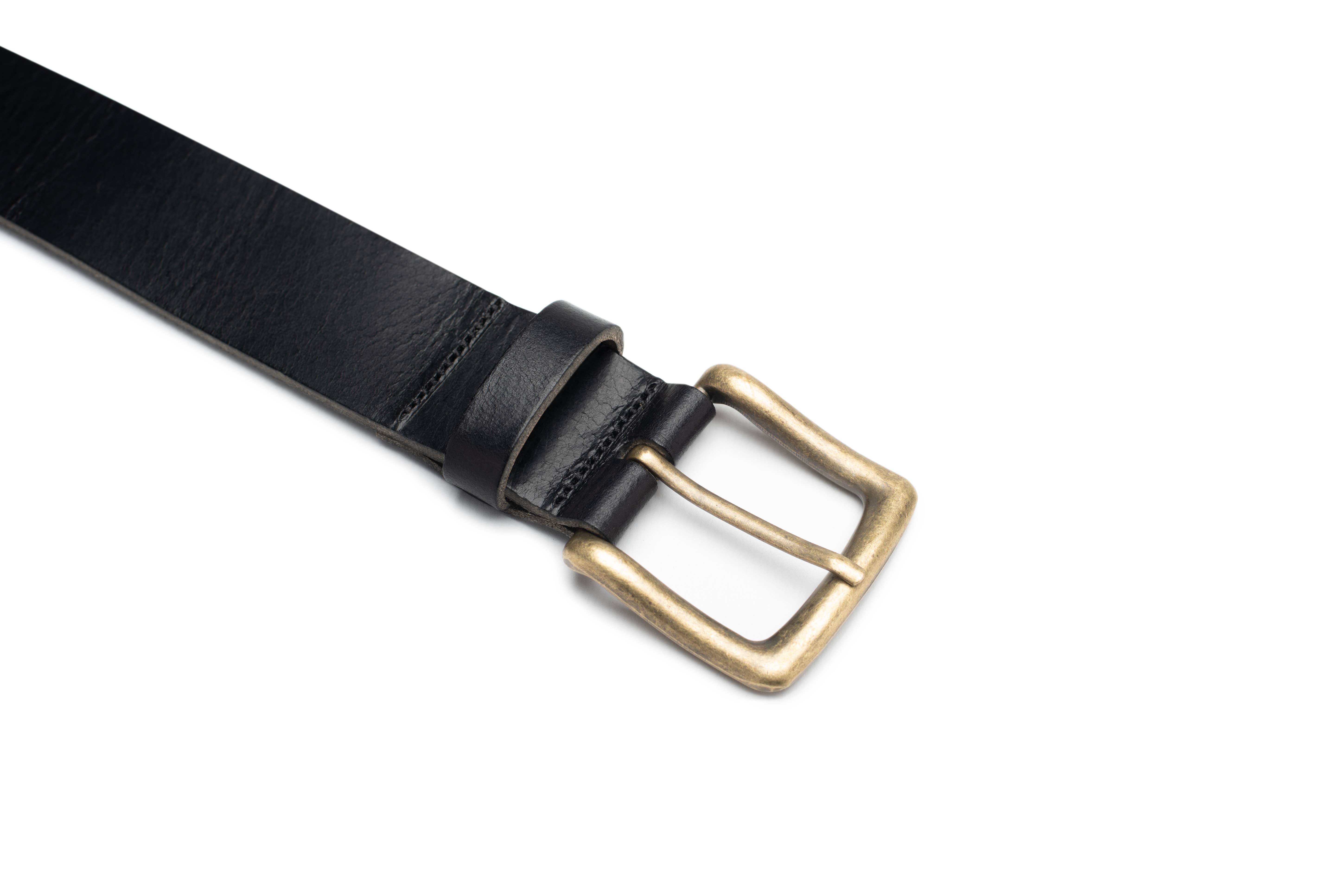 Leathergraft – wholesale Belt – Unisex – Men's full grain leather belt with antique brass buckle9