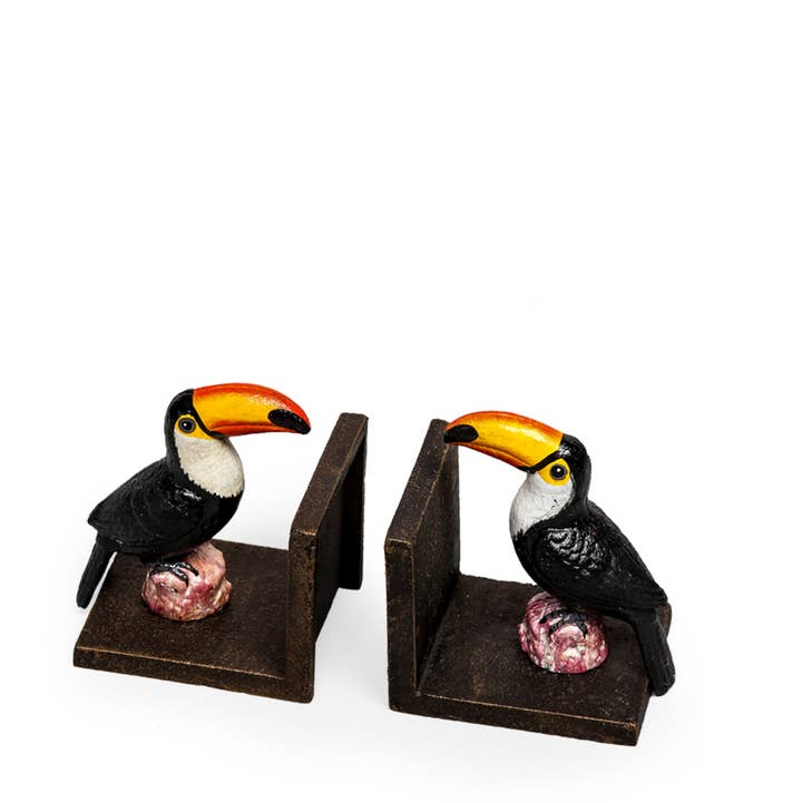 McGowan & Rutherford Ltd – wholesale Bookend – Cast Iron Antiqued Toucan Bookends0