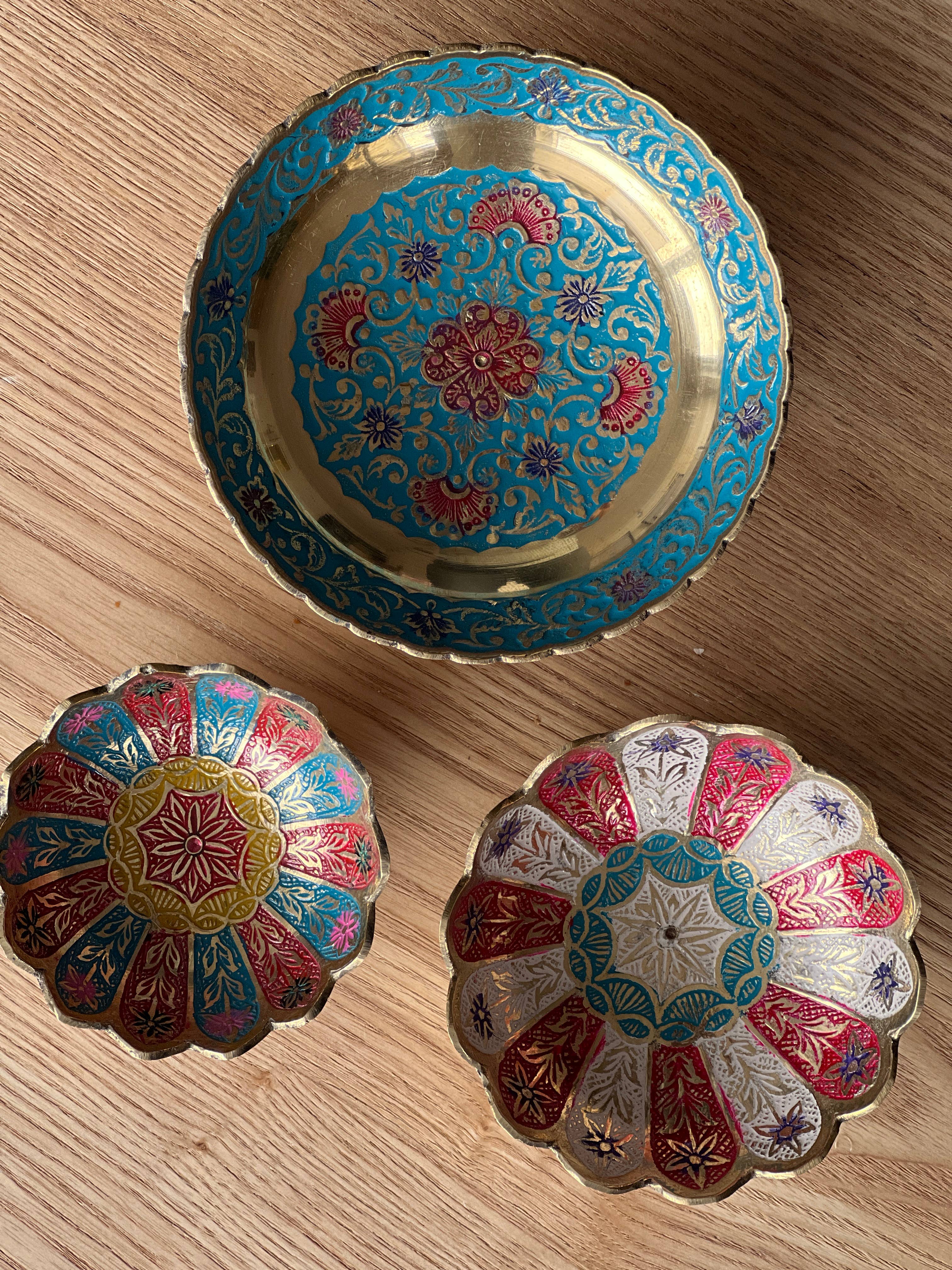 Tamegrouteshop - Vendita all'ingrosso Ciotole/Piatti decorativi - Ciotole marocchine dipinte a mano in rame4