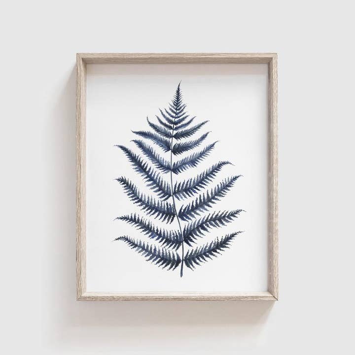 Tabitha Paige - Wholesale Gallery Wall Set - Blue Ferns Art Print Set1