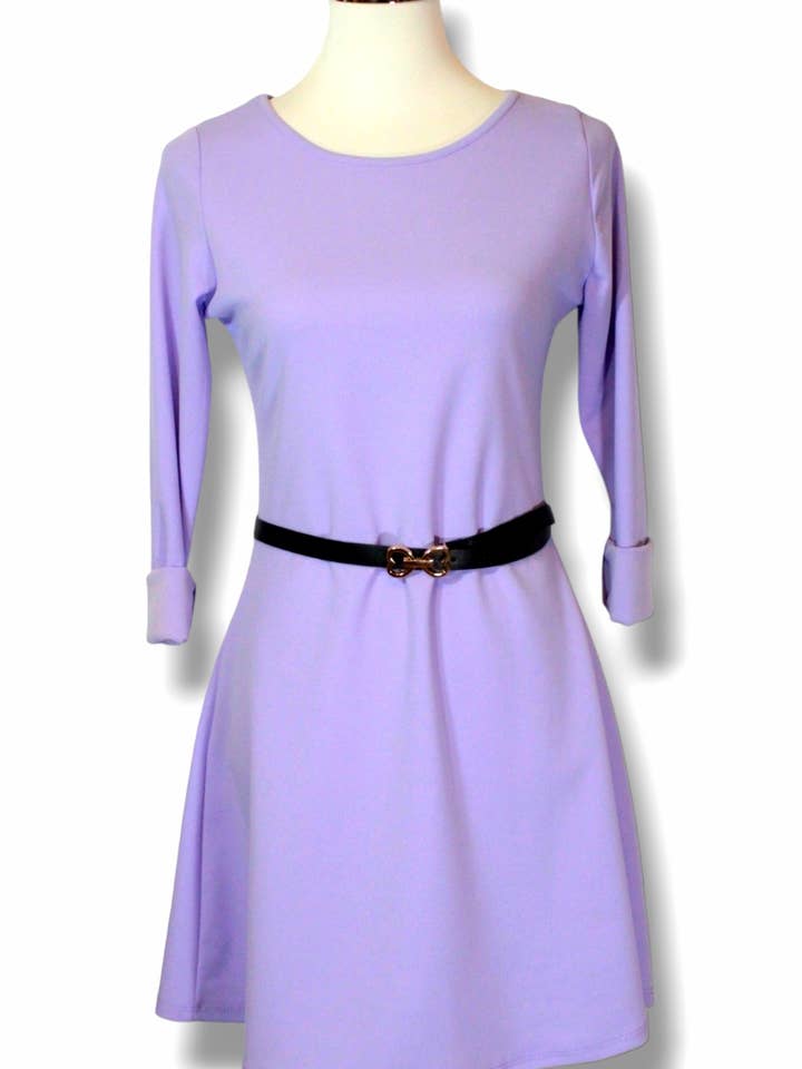 NINEF - Wholesale Dress - Women's - Multi-Color Noble Dress: Stretch Fit with Optional Belt3