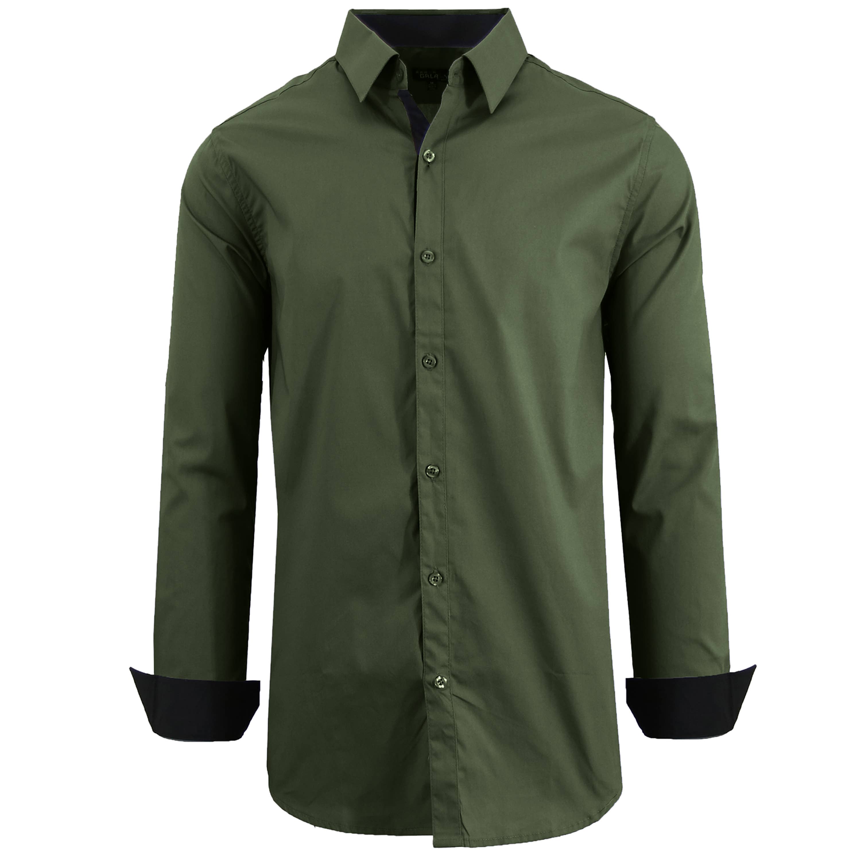 Galaxy By Harvic - Wholesale Button Down Shirt - Men's - Galaxy By Harvic Men's Long Sleeve Classic Dress Shirts 4