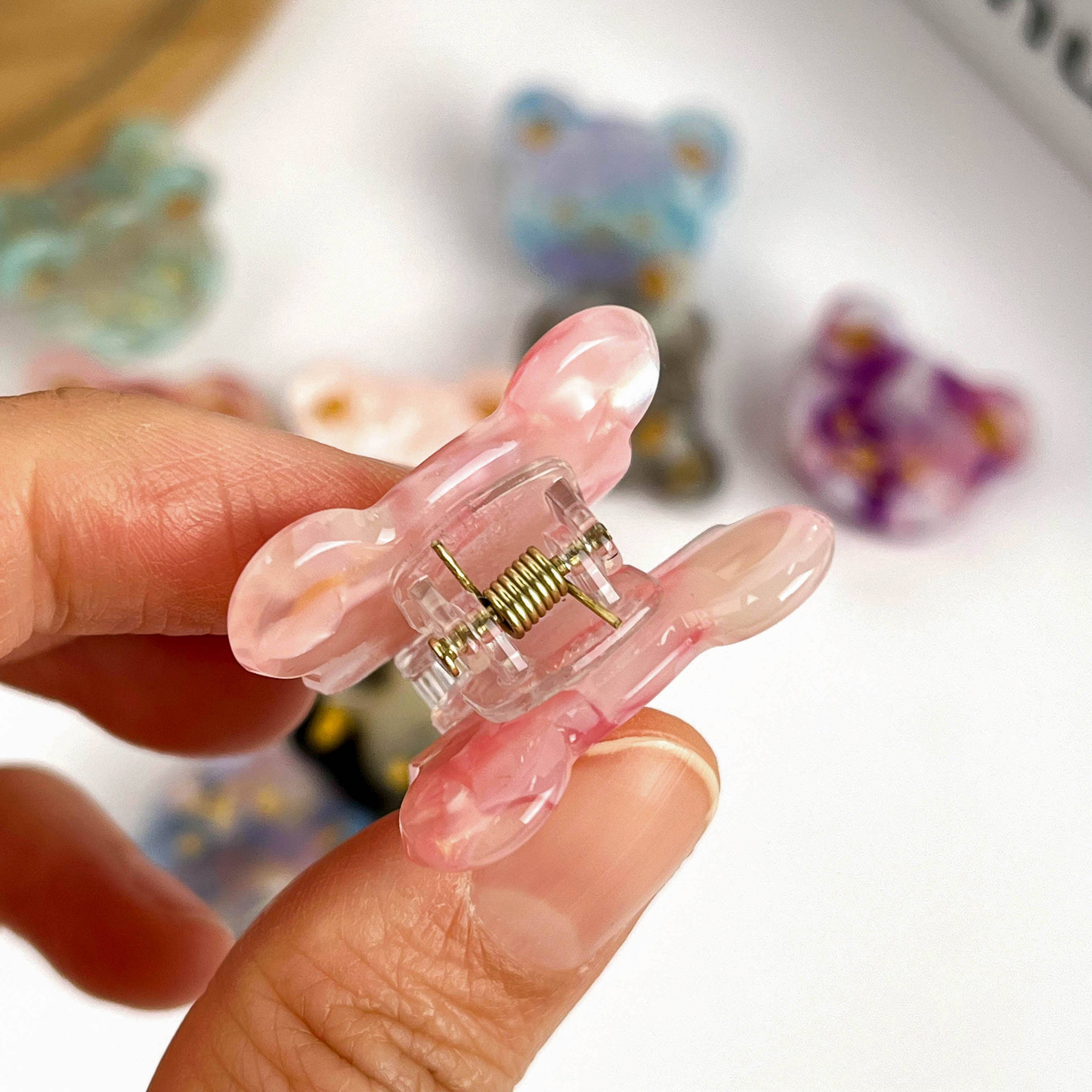 TheDivaSoap - Wholesale Hair Clip - Kids - Cute Bear Head Mini Claw Clip, Acetate Children's Hair Clip10
