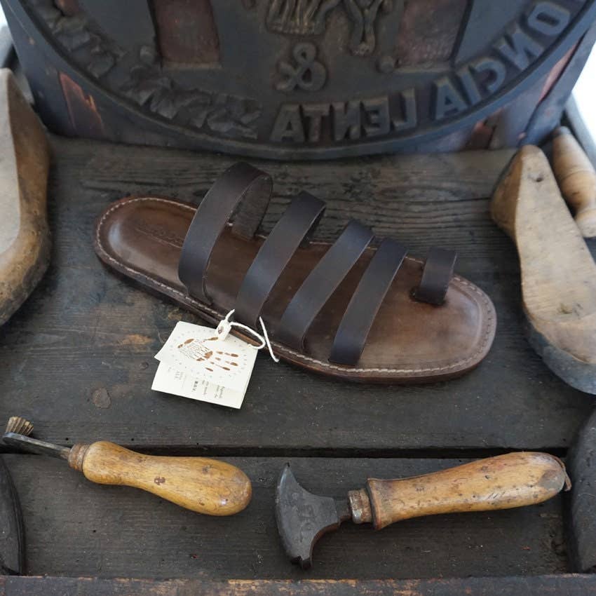 Mario Doni - Wholesale Sandals - Men's - Men's Leather and Vegetable-Tanned Leather Flip-Flops2