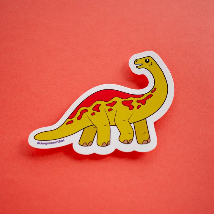 designosaur – wholesale Sticker – Diplodocus dinosaur vinyl sticker (4 inch)5