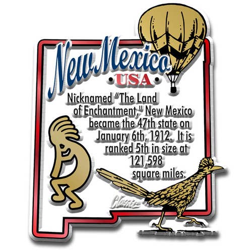 New Mexico Information State Magnet Made in USA for wholesale by 7 Star
