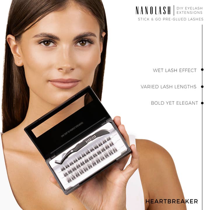 Everett Cosmetics - Wholesale False/Fake Eyelashes - Nanolash DIY Stick & Go Pre-Glued Lashes4