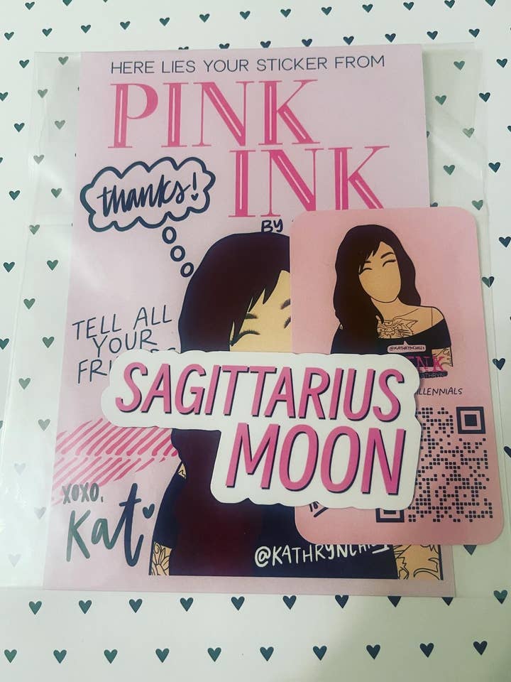 Adhesivo Sagitario Moon para venta al por mayor de Kathryn Chill Collective