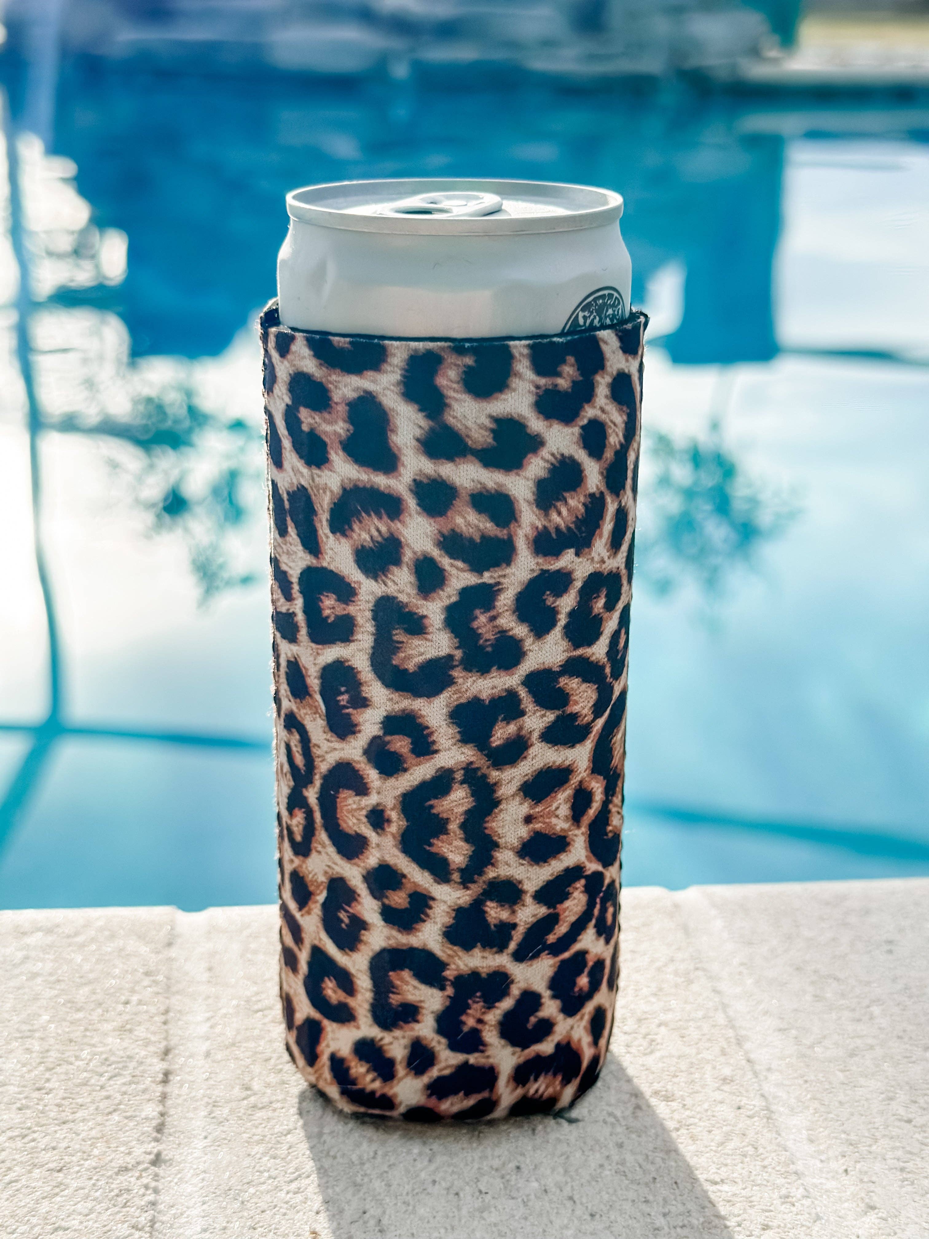 Harris Girls & Co. - Wholesale Drink Huggers & Koozies - Slim Can Holder "Cheetah"0