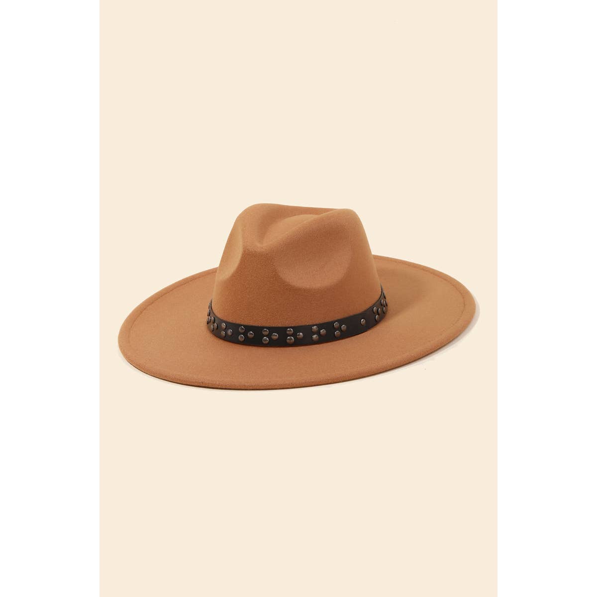 Anarchy Street - Wholesale Fedora - Women's - Studded Strap Flat Brim Fashion Fedora Hat5