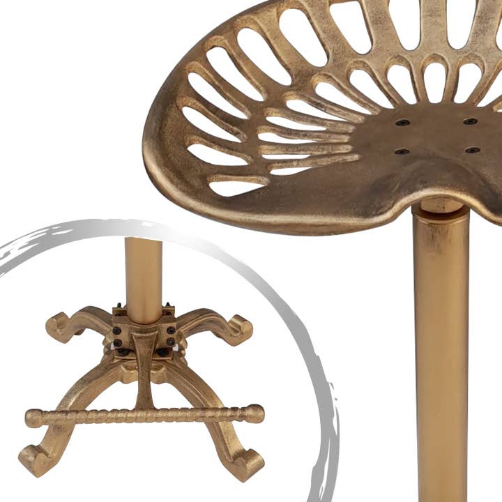 NACH - Wholesale Chair - Tractor Seat Antique Gold