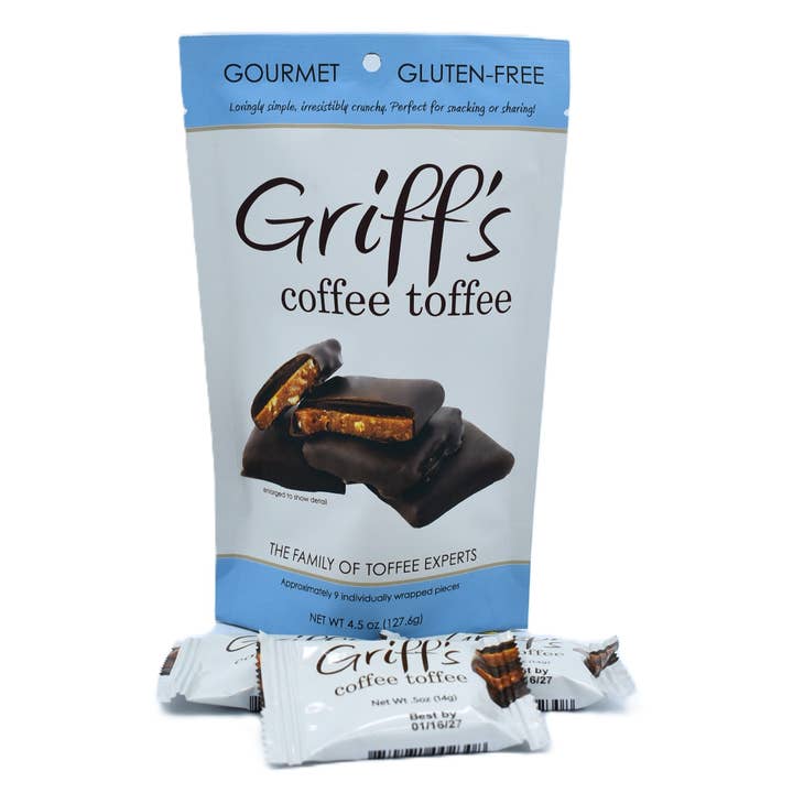Griff's Coffee Toffee - 4.5 oz bag for wholesale by Griff's Toffee