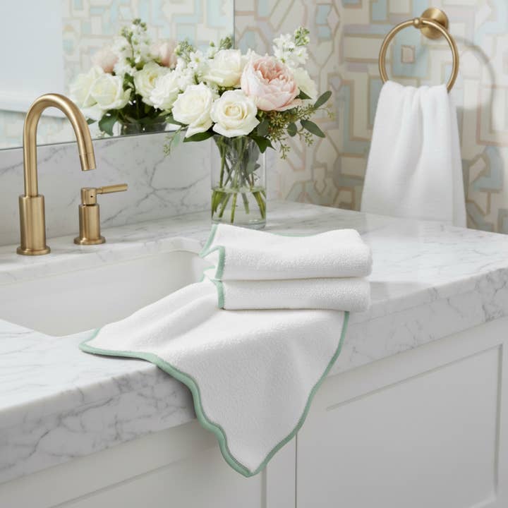 Lotus Linen – wholesale Bath mat – Luxury Scallop Piping Cotton Bath Mat48