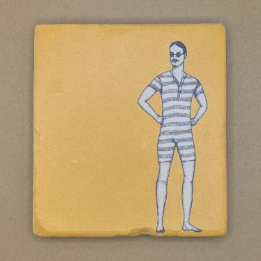 Piastrella - Uomo in costume da bagno per la vendita all'ingrosso da parte di moreydesign | ask a duck