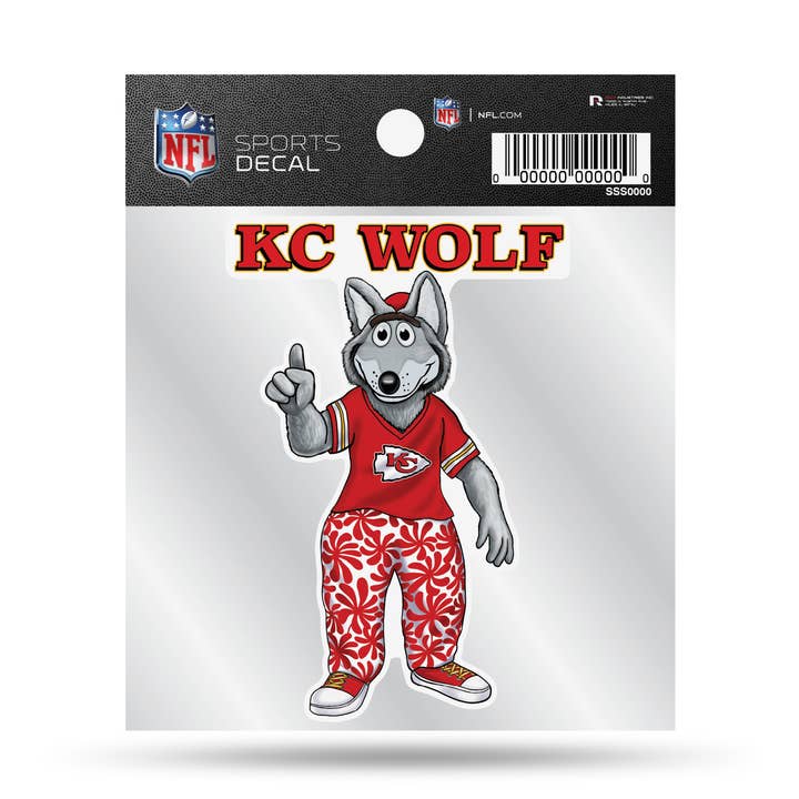 Kansas City Chiefs Mascot 4" x 4" Decal for wholesale by Rico Industries