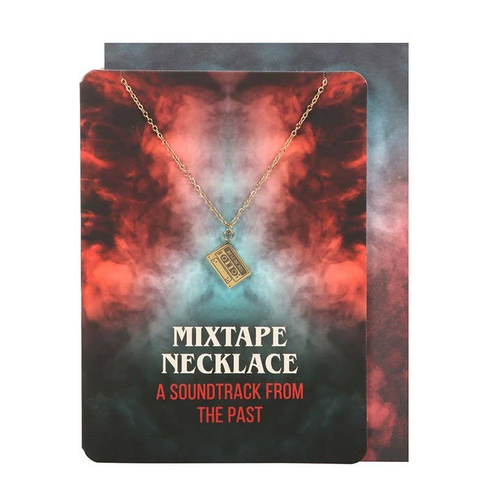Something Different Wholesale – wholesale Pendant/charm necklace – 80s Mixtape Necklace on Greeting Card1