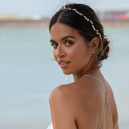 SallyJaneBridal - Wholesale Fashion Headband - Women's - Dinja Hairvine Gold - bridal hair jewelry1