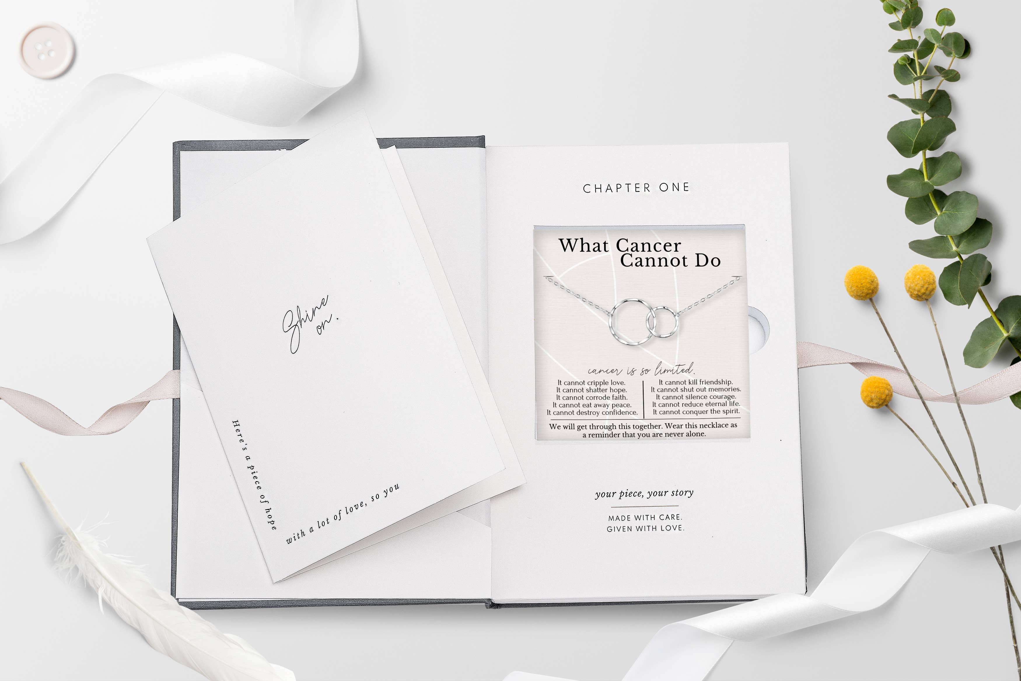 hope love shine – Engroshandel Halskæde med vedhæng – Støtte til kræftgenopretning Gave til hende - Guld Sølv Perle13