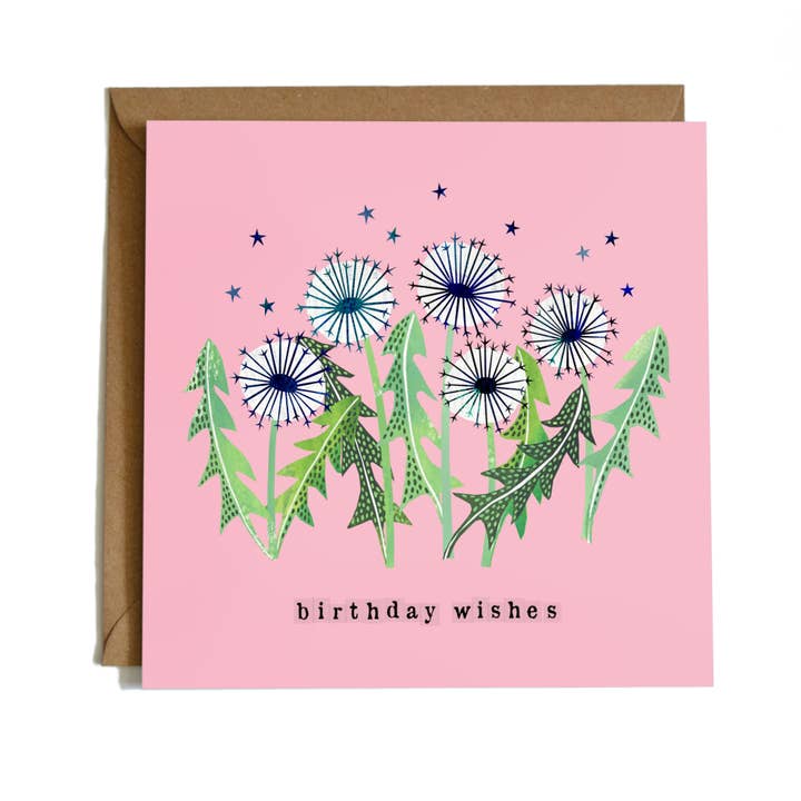 Dandelion Wishes Greetings Card for wholesale by Iona Shepherd Designs