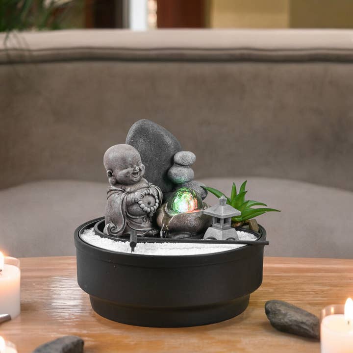 Zen'Arôme – Großhandel Tischdeko – Zen'Arome Sikhi Zimmerbrunnen mit Zen-Garten - Entspannendes Dekor7
