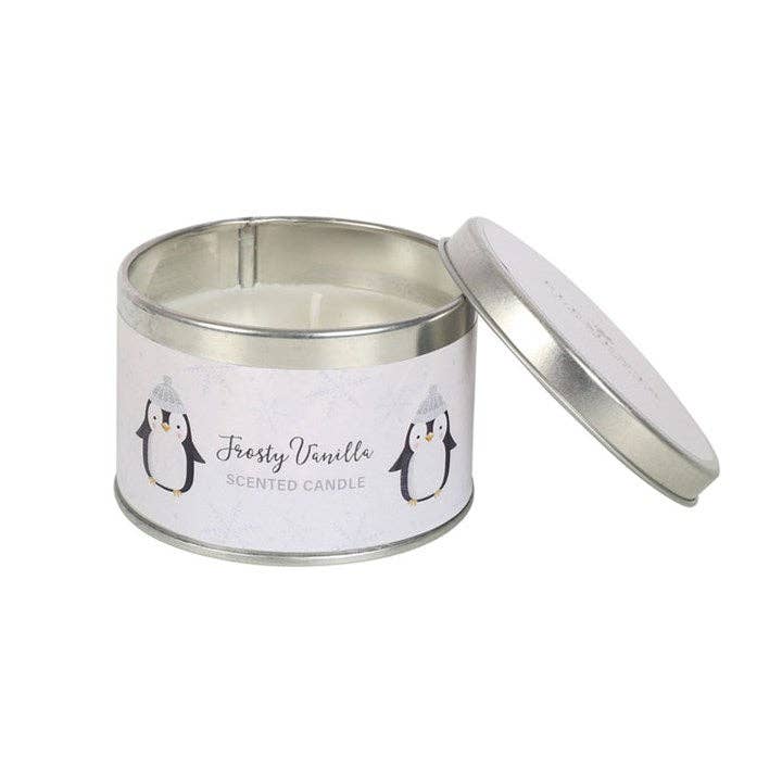 Something Different Wholesale - Wholesale Travel Candles - Set of 12 Penguin Parade Winter Candles in Display